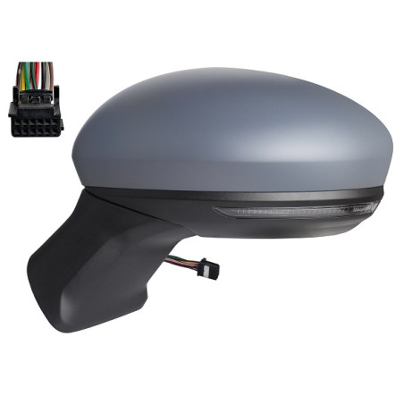 RETROVISORE ELETTRICO SINISTRO 7 PIN CON PRIMER TERMICO ASFERICO CON FANALINO INTEGRATO A LED RENAULT CAPTUR II HF 20202024    