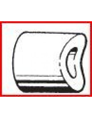 STAFFA DISTANZIALE CROMATO PER TUBI PARAURTI FIAT 500 F  L  R 19651975