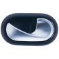 MANIGLIA INTERNA LEVA SILVER ANTERIOREPOSTERIORE SINISTRO RENAULT CLIO III BR0 1CR0 1 20062009      , RENAULT CLIO III BR0 1CR0