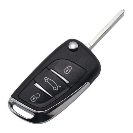 GUSCIO CHIAVE NERO 3 TASTI: TASTO APERTURA TASTO CHIUSURA TASTO PORTELLONE LAMA HU83 CITROEN DS3 SA 20102014