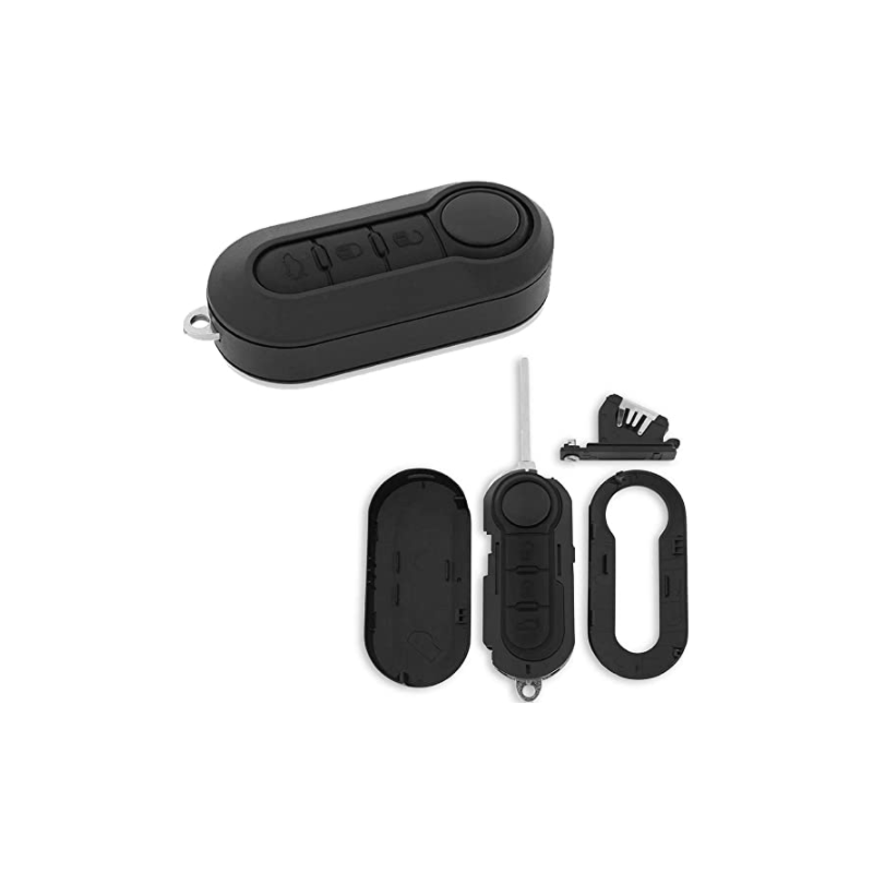 GUSCIO CHIAVE NERO NO LOGO TASTO APERTURA TASTO CHIUSURA TASTO PORTELLONE LAMA FIAT 500 312 20072015, FIAT 500 L 351352 2012201