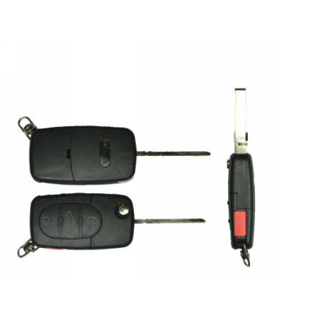GUSCIO CHIAVE NERO 3+1 TASTI: TASTO APERTURA TASTO CHIUSURA TASTO PORTELLONE TASTO PANIC LAMA HU66 AUDI A3 8P18PA 20032008, AUD