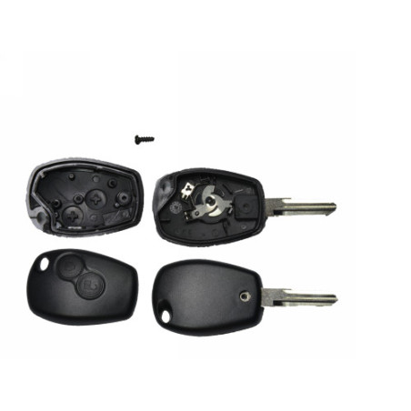 GUSCIO CHIAVE NERO 2 TASTI: CON VITE TASTO APERTURA TASTO CHIUSURA LAMA VAC102 DACIA SANDERO I BS 2008201  RENAULT CLIO IICAMPU