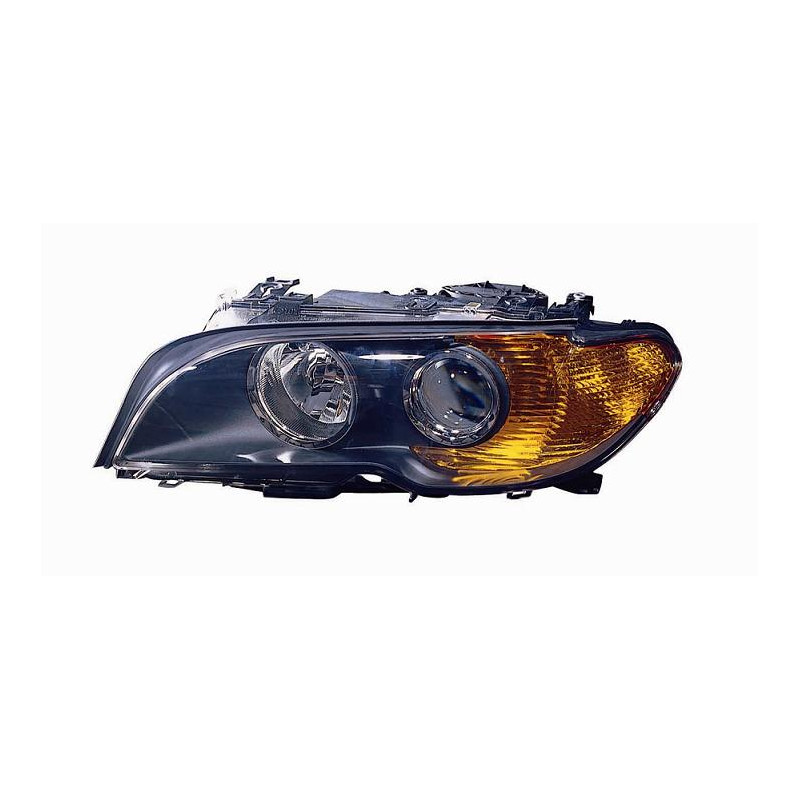 PROIETTORE DESTRO XENON CON PARABOLA NERA CON INDICATORE DI DIREZIONE GIALLO BMW SERIES 3 COUPECABRIO E46 20032006