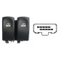BLOCCO COMANDI ALZACRISTALLI ANTERIORE PORTA ANTERIORE SINISTRA 10 PIN 2 INTERRUTTORI CON CONNETTORE BIANCO RENAULT CLIO III BR