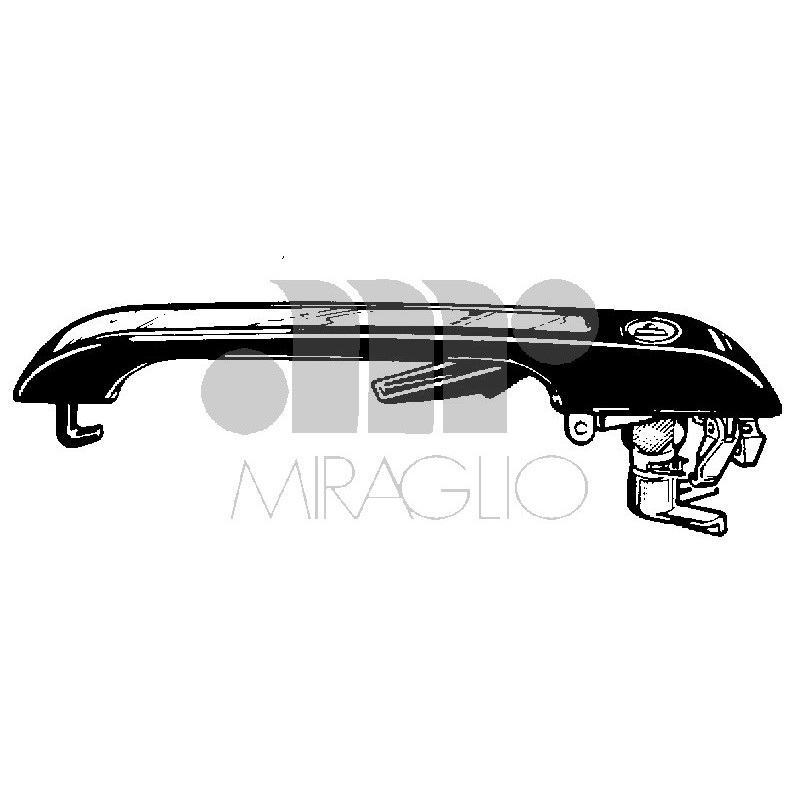 MANIGLIA ESTERNA ANTERIORE DESTRO VOLKSWAGEN CADDY 14 19791995, VOLKSWAGEN GOLF I 17 19771983, VOLKSWAGEN GOLF II 19E1G1 198419
