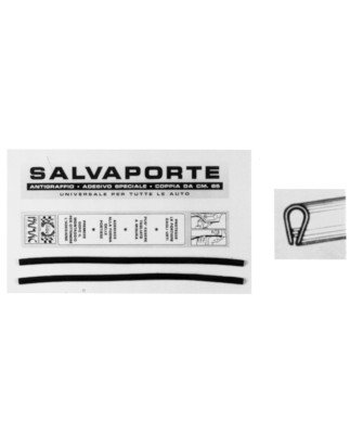 COPPIA SALVAPORTA NERO AD INCASTRO CON ADESIVO 2X65CM