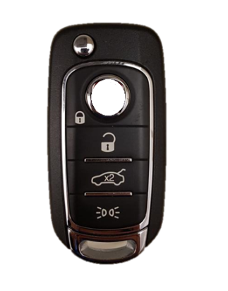 GUSCIO CHIAVE NERO 4 TASTI: TASTO APERTURA TASTO CHIUSURA TASTO PORTELLONE LAMA SIP22 FIAT 500 X 334 20152019