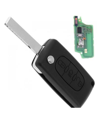 GUSCIO CHIAVE COMPLETO 3 TASTI: CON LAMA HU83 CON CHIP ID46 CE0536 TIPO FREQUENZA: 433MHZ TASTO APERTURA TASTO CHIUSURA TASTO L