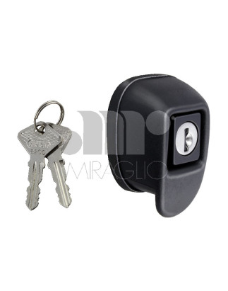 CHIUSURA COFANO IN PLASTICA NERO POSTERIORE CON CHIAVE