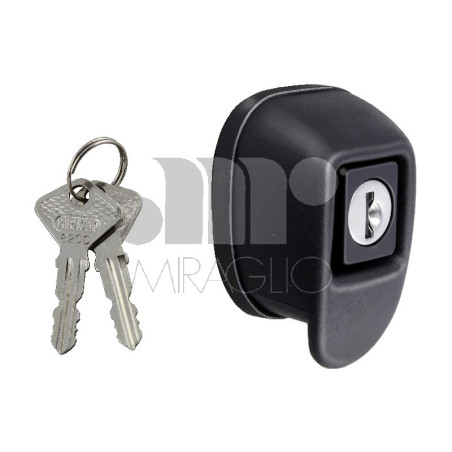 CHIUSURA COFANO IN PLASTICA NERO POSTERIORE CON CHIAVE