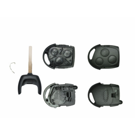 GUSCIO CHIAVE NERO 3 TASTI: TASTO APERTURA TASTO CHIUSURA TASTO PORTELLONE LAMA HU101 FORD FOCUS DNWDFW 19982004