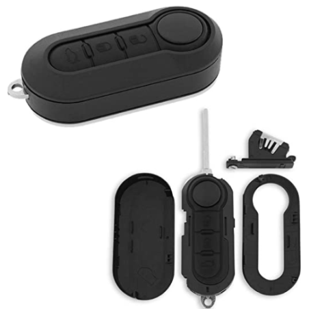 GUSCIO CHIAVE NERO NO LOGO TASTO APERTURA TASTO CHIUSURA TASTO PORTELLONE LAMA FIAT 500 312 20072015, FIAT 500 L 351352 2012201