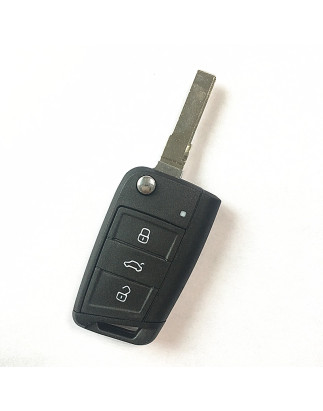 GUSCIO CHIAVE NERO 3 TASTI: TASTO APERTURA TASTO CHIUSURA TASTO PORTELLONE LAMA HU66 VOLKSWAGEN GOLF VII 5G1 20132016