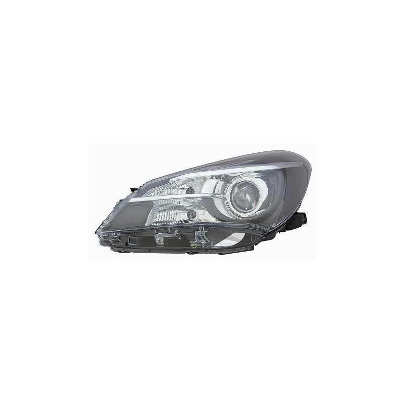 PROIETTORE SINISTRO 5 PORTE WY21W CON PARABOLA NERA CON LENTICOLARE CON PREDISPOSIZIONE REGOLAZIONE ELETTRICA TOYOTA YARIS III 