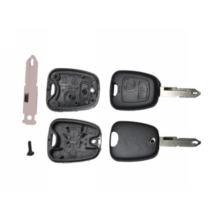GUSCIO CHIAVE NERO 2 TASTI: CON VITE TASTO APERTURA TASTO CHIUSURA LAMA NE72 CITROEN BERLINGO MF 20022008, CITROEN BERLINGO MF 