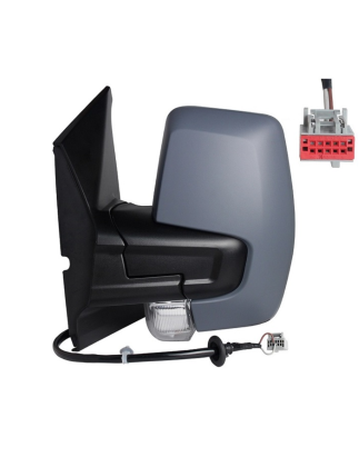 RETROVISORE ELETTRICO DESTRO 8 PIN CON PRIMER TERMICO VETRO CONVESSO RICHIUDIBILE ELETTRICAMENTE CON FANALINO INTEGRATO FORD TR
