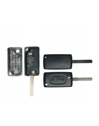 GUSCIO CHIAVE NERO 2 TASTI: CON ALLOGGIO BATTERIA ESAGONALE TASTO APERTURA TASTO CHIUSURA LAMA VA2 CITROEN C2 JM 20032008, CITR