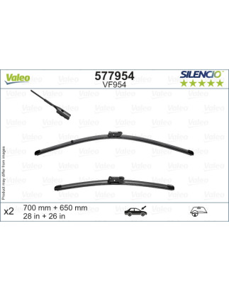SPAZZOLA TERGI SILENCIO FLAT BLADE ANTERIORE DESTRASINISTRA COPPIA 700mm + 650mm CODICE BREVE: VF954