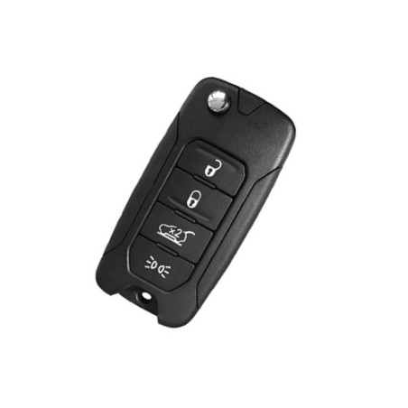 GUSCIO CHIAVE NERO 4 TASTI: TASTO FARO TASTO APERTURA TASTO CHIUSURA TASTO PORTELLONE JEEP RENEGADE BUB1BV 20142018