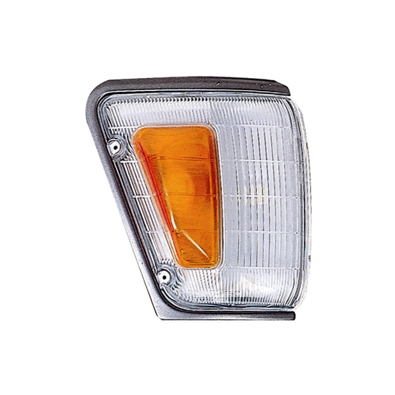 FANALE ANTERIORE SINISTRO BIANCOARANCIO CON PORTALAMPADA CORNICE GRIGIA TOYOTA HI-LUX 4WD YN 110 19891997, TOYOTA LAND CRUISER 