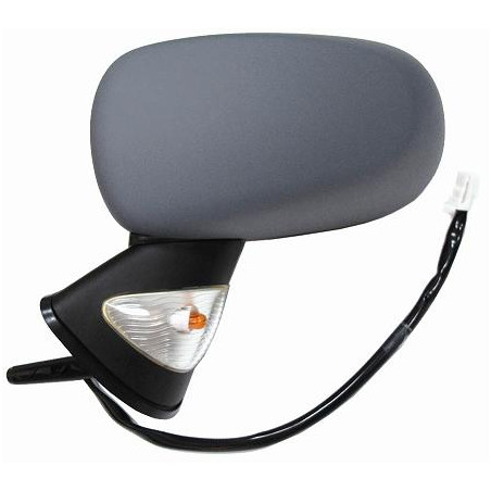 RETROVISORE ELETTRICO DESTRO 9 PIN CON PRIMER TERMICO VETRO CONVESSO CON FANALINO INTEGRATO BIANCO CON SONDA RENAULT MODUS FJP0