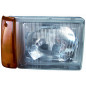 PROIETTORE DESTRO R2 MODELLO *DEPO* CON PREDISPOSIZIONE REGOLAZIONE ELETTRICA CON LENTE ARANCIO FIAT PANDA 141 19862003
