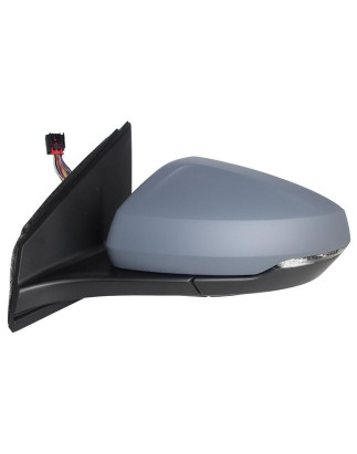 RETROVISORE ELETTRICO SINISTRO 8 PIN CON PRIMER TERMICO ASFERICO RICHIUDIBILE ELETTRICAMENTE CON FANALINO INTEGRATO VOLKSWAGEN 
