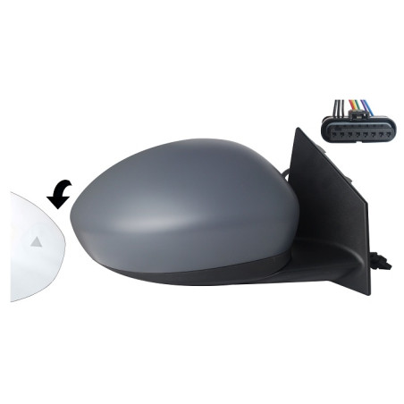 RETROVISORE ELETTRICO DESTRO 8 PIN CON PRIMER TERMICO VETRO CONVESSO CON SONDA CON SISTEMA BLIS FIAT 500e 332 2021