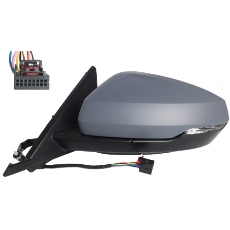 RETROVISORE ELETTRICO DESTRO 12 PIN CON PRIMER TERMICO VETRO CONVESSO RICHIUDIBILE ELETTRICAMENTE CON FANALINO INTEGRATO CON ME