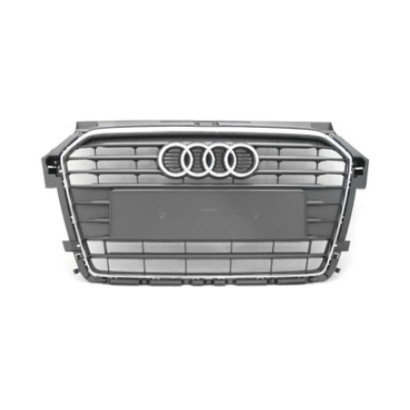GRIGLIA PARAURTI ANTERIORE CENTRALE GRIGIA CON CORNICE CROMATA AUDI A1 8X18XK8XA8XF 20142018