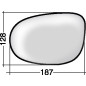 VETRO CON PIASTRA DESTRO TERMICO CONVESSO FIAT IDEA 350 20042010 VERS 2009, FORD KA RU8 20082016, LANCIA MUSA 350 20032013 VERS