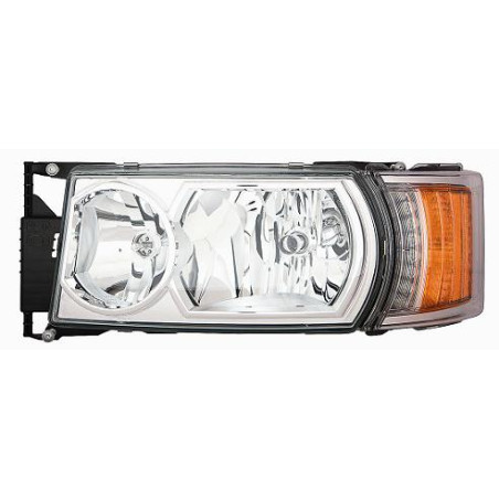 PROIETTORE SINISTRO LED H7,H1 REGOLAZIONE MANUALE CON PARABOLA CROMATA SCANIA SERIE G - P- R 2014