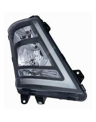PROIETTORE SINISTRO LED H7,H1 REGOLAZIONE MANUALE CON PARABOLA NERA CON LUCE DIURNA A LED VOLVO TRUCK FH16 2013