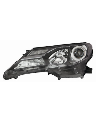 PROIETTORE DESTRO LED XENON CON PARABOLA NERA CON LUCE DIURNA LED TOYOTA RAV 4 A4 20122016