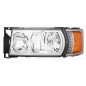 PROIETTORE DESTRO LED H7,H1 REGOLAZIONE MANUALE CON PARABOLA CROMATA SCANIA SERIE G - P- R 2014