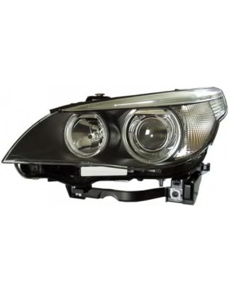 PROIETTORE SINISTRO 4 PORTE LED XENON CON PARABOLA NERA CON MOTORE BMW SERIES 5 E60E61 20032010 VERS 20052007