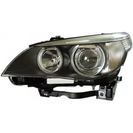 PROIETTORE SINISTRO 4 PORTE LED XENON CON PARABOLA NERA CON MOTORE BMW SERIES 5 E60E61 20032010VERS 20052007