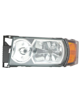 PROIETTORE SINISTRO LED XENON,H7,D1R REGOLAZIONE MANUALE CON PARABOLA CROMATA SCANIA SERIE G - P- R 2014