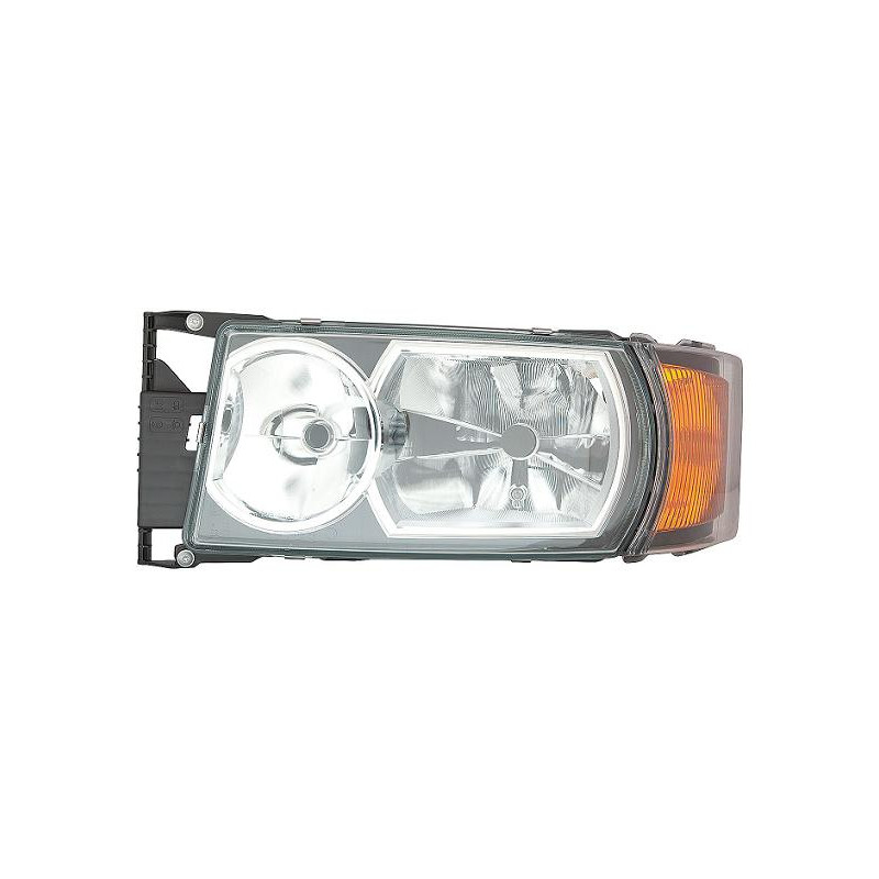 PROIETTORE SINISTRO LED XENON,H7,D1R REGOLAZIONE MANUALE CON PARABOLA CROMATA SCANIA SERIE G - P- R 2014