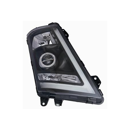 PROIETTORE SINISTRO LED XENON REGOLAZIONE MANUALE CON PARABOLA NERA CON LUCE DIURNA A LED VOLVO TRUCK FH16 2013