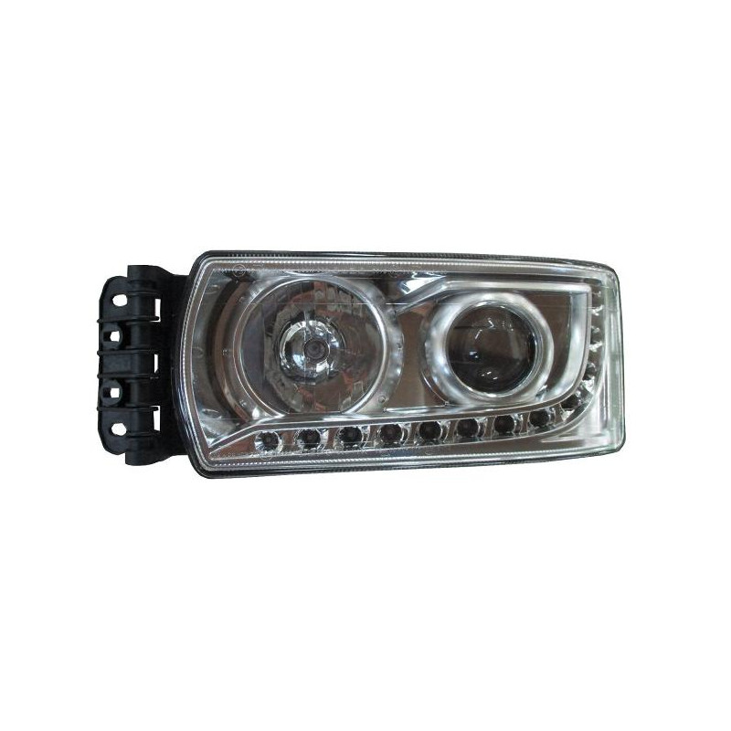 PROIETTORE SINISTRO LED XENON REGOLAZIONE MANUALE CON LUCE DIURNA A LED IVECO STRALIS 20032019 VERS 012013