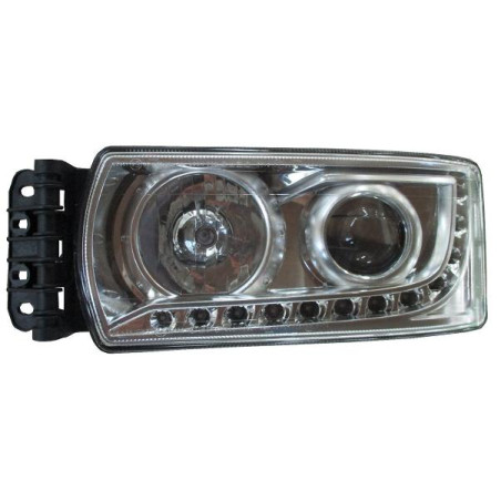 PROIETTORE SINISTRO LED XENON REGOLAZIONE MANUALE CON LUCE DIURNA A LED IVECO STRALIS 20032019VERS 012013