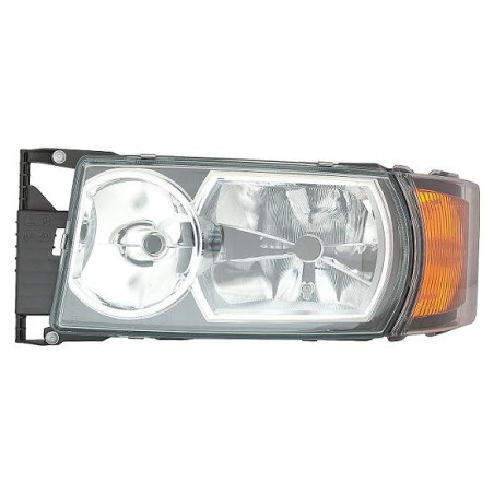 PROIETTORE DESTRO LED XENON,H7,D1R REGOLAZIONE MANUALE CON PARABOLA CROMATA SCANIA SERIE G - P- R 2014