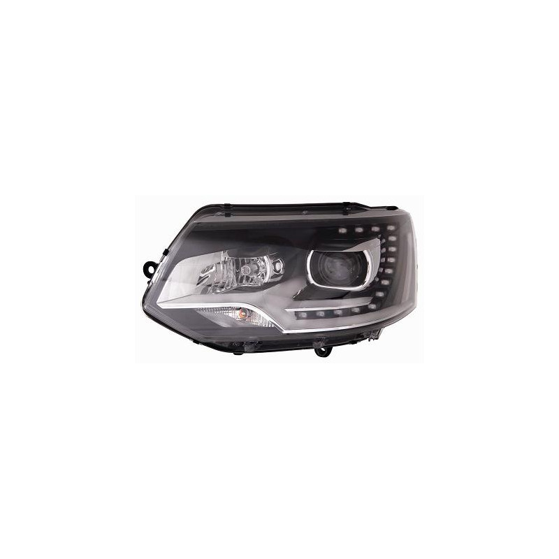 PROIETTORE DESTRO LED XENON,D3S,H7 CON PARABOLA NERA CON MOTORE CON LUCE DIURNA LED VOLKSWAGEN TRANSPORTER T5 7HA7HH7EA7EH 2010