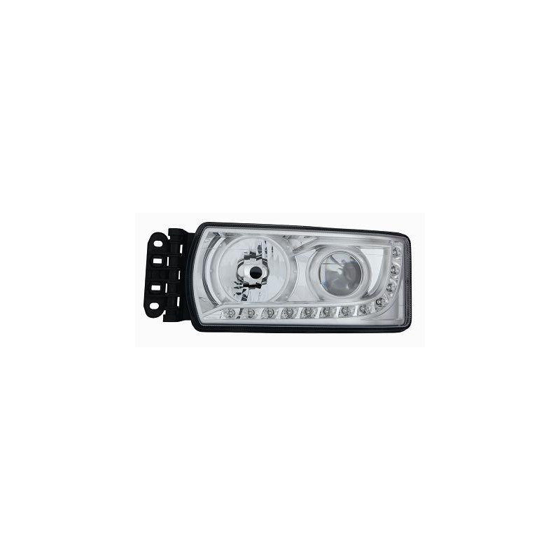 PROIETTORE DESTRO LED H7,H7 REGOLAZIONE MANUALE CON LUCE DIURNA LED IVECO STRALIS 20032019 VERS 012013