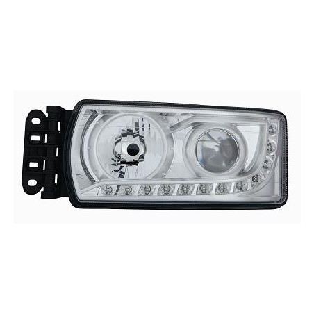 PROIETTORE DESTRO LED H7,H7 REGOLAZIONE MANUALE CON LUCE DIURNA LED IVECO STRALIS 20032019VERS 012013