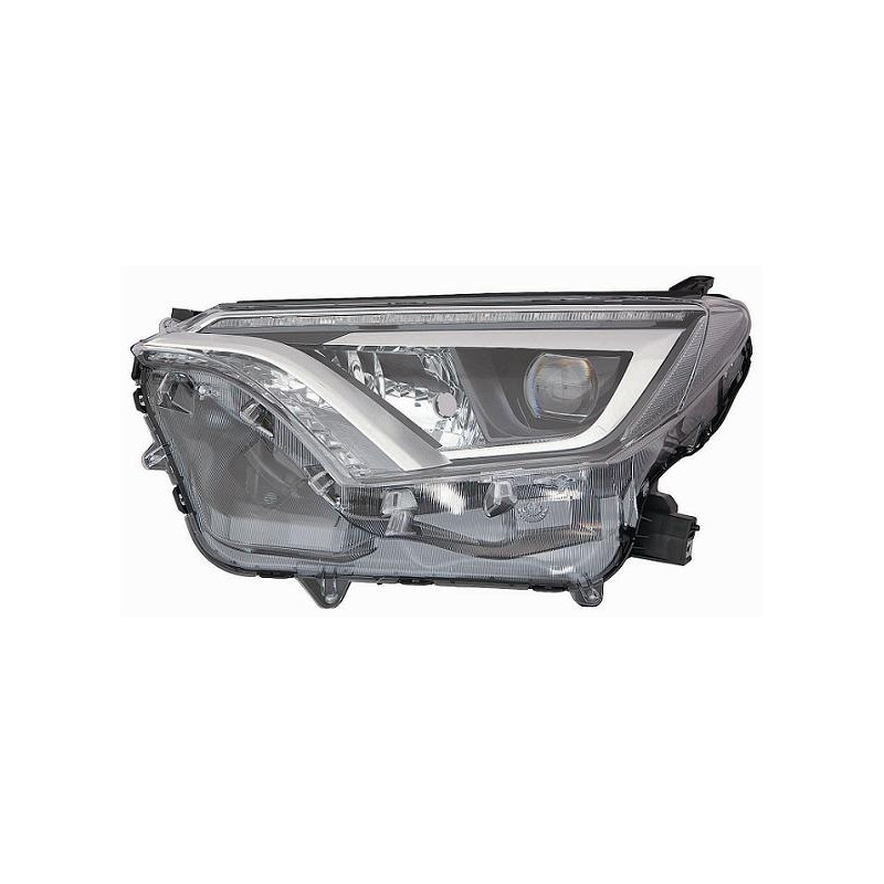 PROIETTORE SINISTRO LED WY21W LENTICOLARE A LED CON PARABOLA NERA CON MOTORE TOYOTA RAV 4 A4 20162019