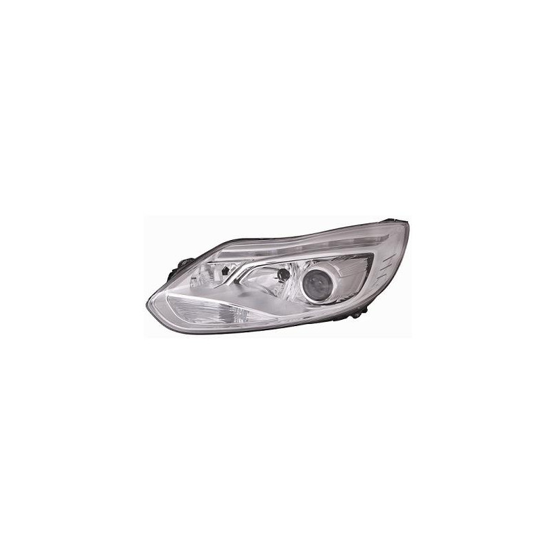 PROIETTORE SINISTRO LED XENON CON PARABOLA CROMATA CON MOTORE CON LUCE DIURNA LED FORD FOCUS DH 20112014