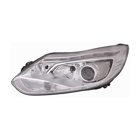 PROIETTORE SINISTRO LED XENON CON PARABOLA CROMATA CON MOTORE CON LUCE DIURNA LED FORD FOCUS DH 20112014